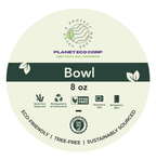Planet Eco Corp 8 oz Compostable Small Bowls for sides sauces condiments kids meal, Sugarcane Bagasse, PFAS-Free, Plastic-Free, Microwave & Freezer Safe