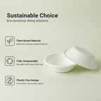 Planet Eco 12 OZ/360 ML Sugarcane Bagasse Bowl – Compostable Disposable Bowl