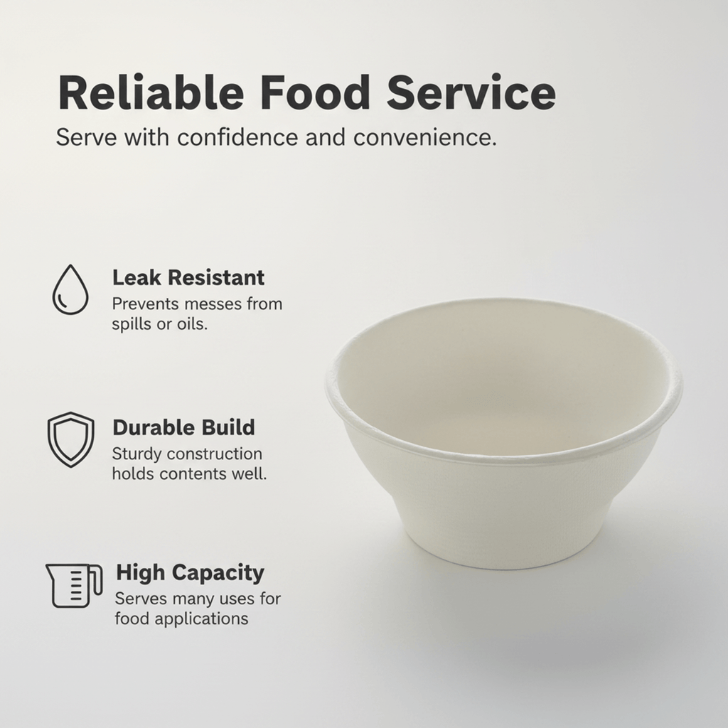 Planet Eco Corp 6 oz Compostable Small Bowls, Fruits Dessert Dip Bowl, Sugarcane Bagasse, PFAS-Free, Plastic-Free, Microwave & Freezer Safe