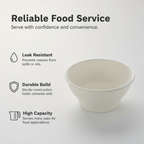 Planet Eco Corp 6 oz Compostable Small Bowls, Fruits Dessert Dip Bowl, Sugarcane Bagasse, PFAS-Free, Plastic-Free, Microwave & Freezer Safe