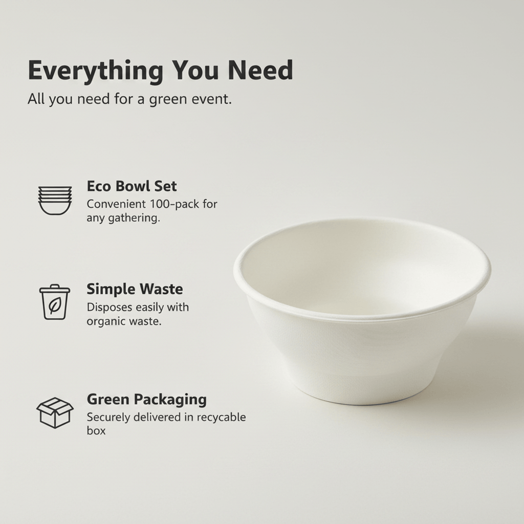 Planet Eco Corp 6 oz Compostable Small Bowls, Fruits Dessert Dip Bowl, Sugarcane Bagasse, PFAS-Free, Plastic-Free, Microwave & Freezer Safe