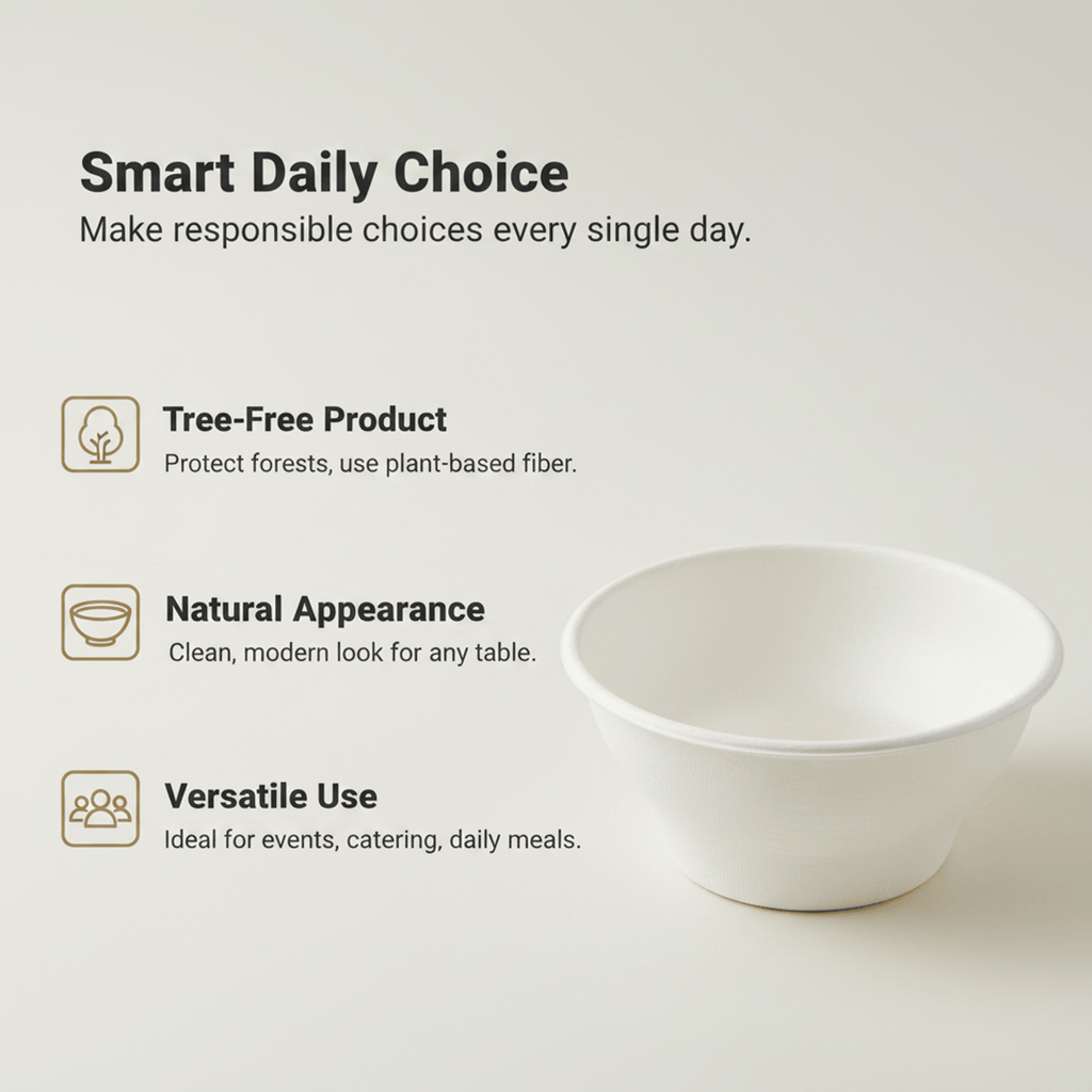 Planet Eco Corp 6 oz Compostable Small Bowls, Fruits Dessert Dip Bowl, Sugarcane Bagasse, PFAS-Free, Plastic-Free, Microwave & Freezer Safe