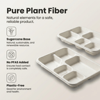 Planet Eco Corp | 5-Compartment 11 Inch Compostable Meal Tray | 50 Pack