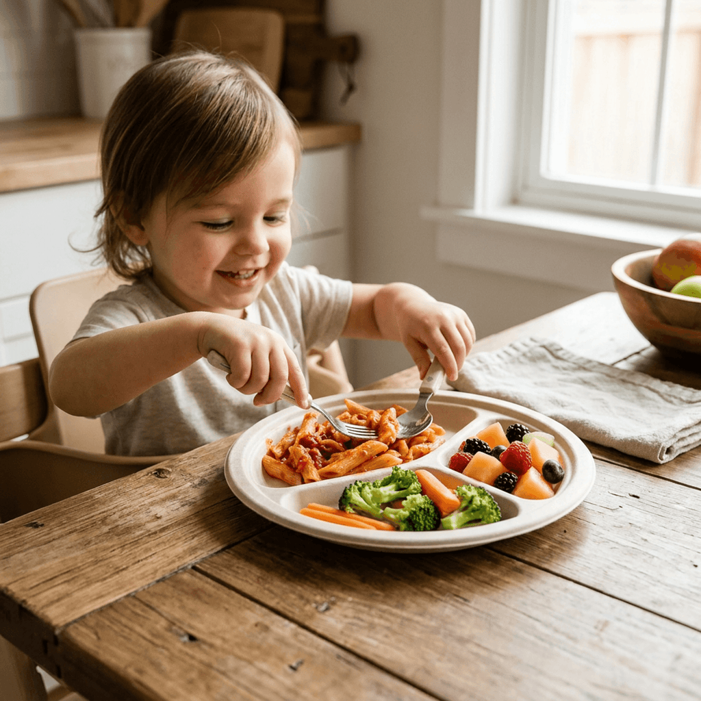 Planet Eco Corp | 10 Inch 3-Compartment Compostable Plates | Pack of 50