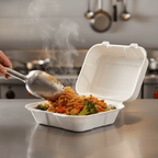 Planet Eco Corp 9 x 6 Inch Compostable Clamshell To Go Containers, Sugarcane Bagasse Takeaway Containers, Leak-Resistant, Microwave & Freezer Safe, PFAS-Free, Plastic-Free & Tree-Free Food Packaging
