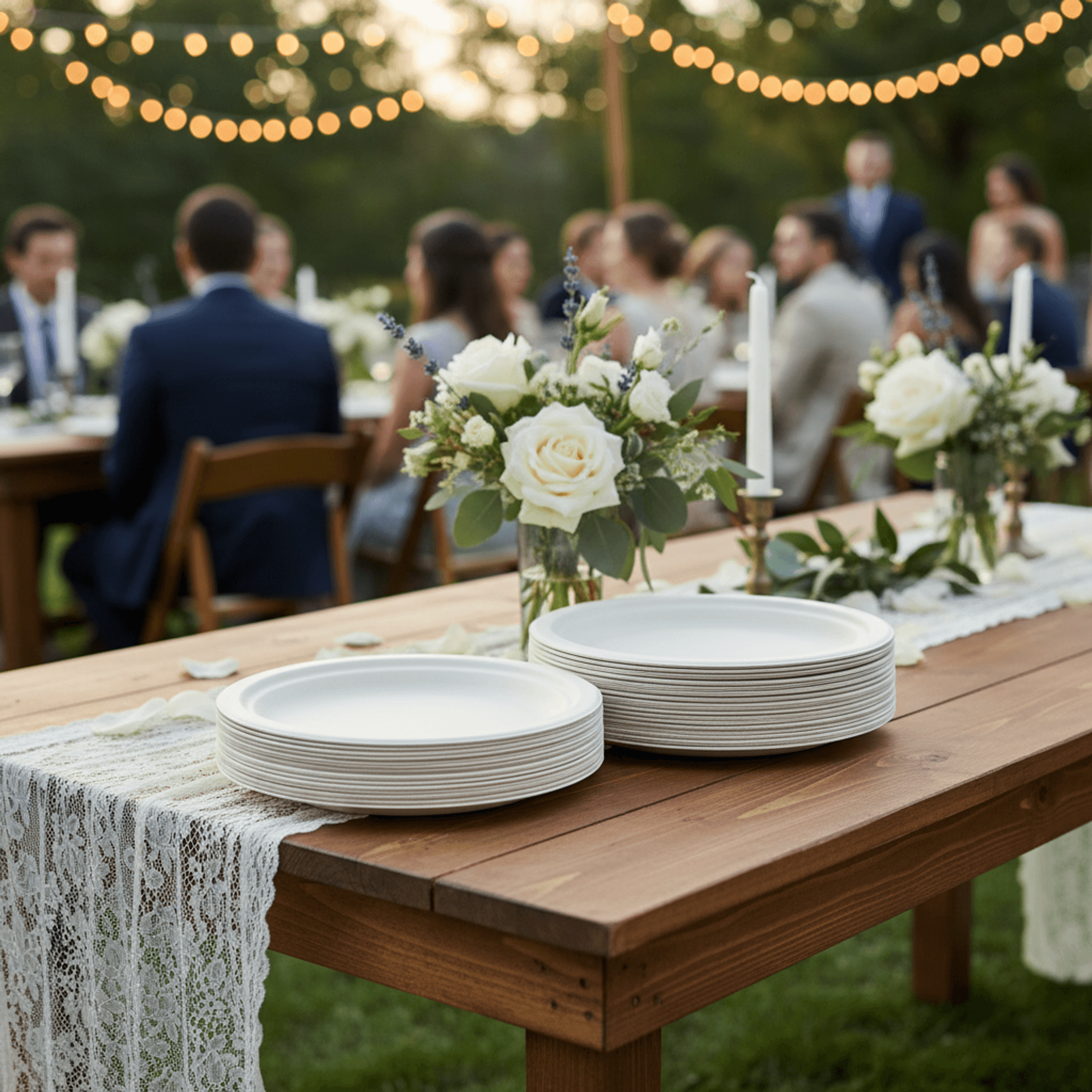 Planet Eco Corp 12 Inch Compostable Round Plates - 50 Pack Sugarcane Bagasse Dinnerware - Eco-Friendly, Heavy Duty, Microwave Safe Disposable Plates
