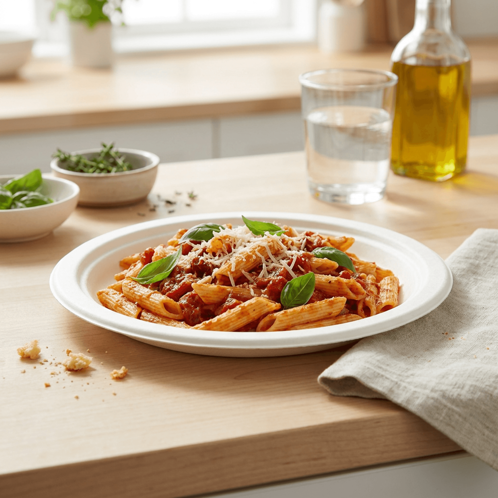 Planet Eco Corp 9 Inch Compostable Bagasse Plates, Pack of 50 – Heavy-Duty Disposable Dinnerware, PFAS-Free, Microwave Safe, Leak-Resistant & Eco-Friendly