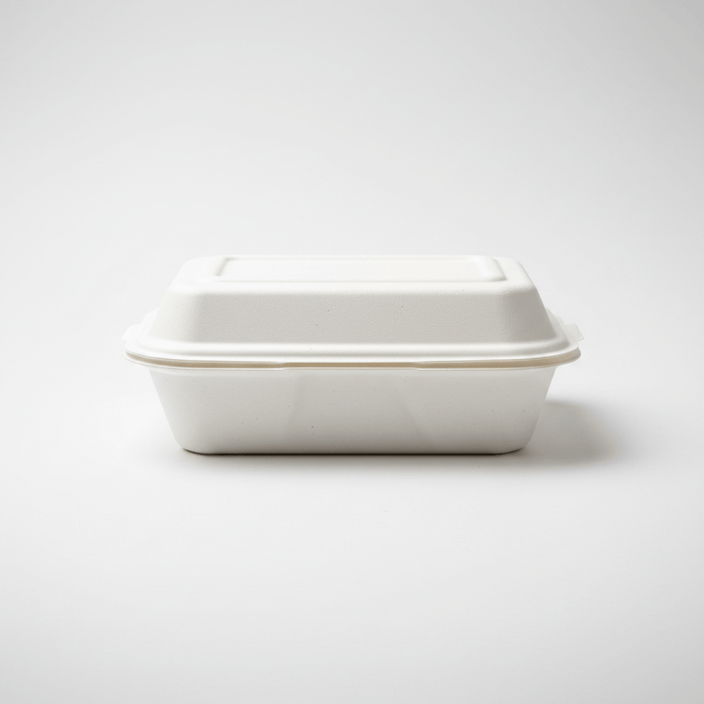 Planet Eco Corp 9 x 6 Inch Compostable Clamshell To Go Containers, Sugarcane Bagasse Takeaway Containers, Leak-Resistant, Microwave & Freezer Safe, PFAS-Free, Plastic-Free & Tree-Free Food Packaging