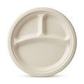 Planet Eco Corp | 10 Inch 3-Compartment Compostable Plates | Pack of 50
