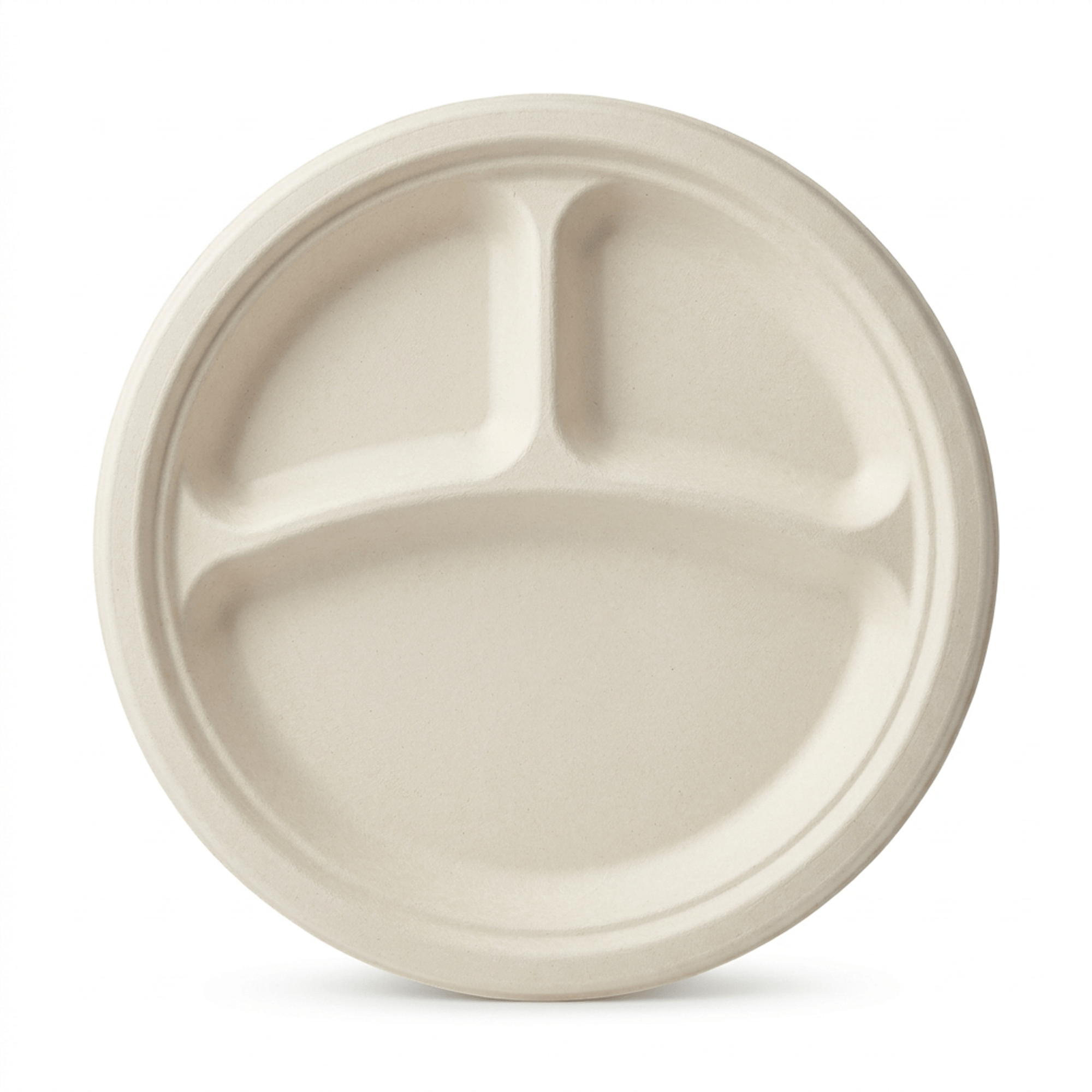 Planet Eco Corp | 10 Inch 3-Compartment Compostable Plates | Pack of 50