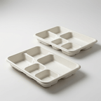 Planet Eco Corp | 5-Compartment 11 Inch Compostable Meal Tray | 50 Pack