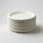 Planet Eco Corp 12 Inch Compostable Round Plates - 50 Pack Sugarcane Bagasse Dinnerware - Eco-Friendly, Heavy Duty, Microwave Safe Disposable Plates