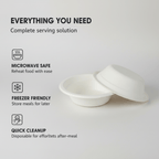 Planet Eco 12 OZ/360 ML Sugarcane Bagasse Bowl – Compostable Disposable Bowl