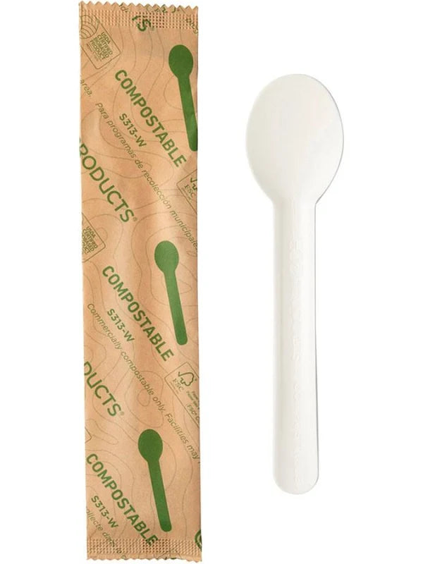 Planet Eco Corp | Strong Bagasse Table Spoons | Compostable, Biodegradable & Plastic-Free